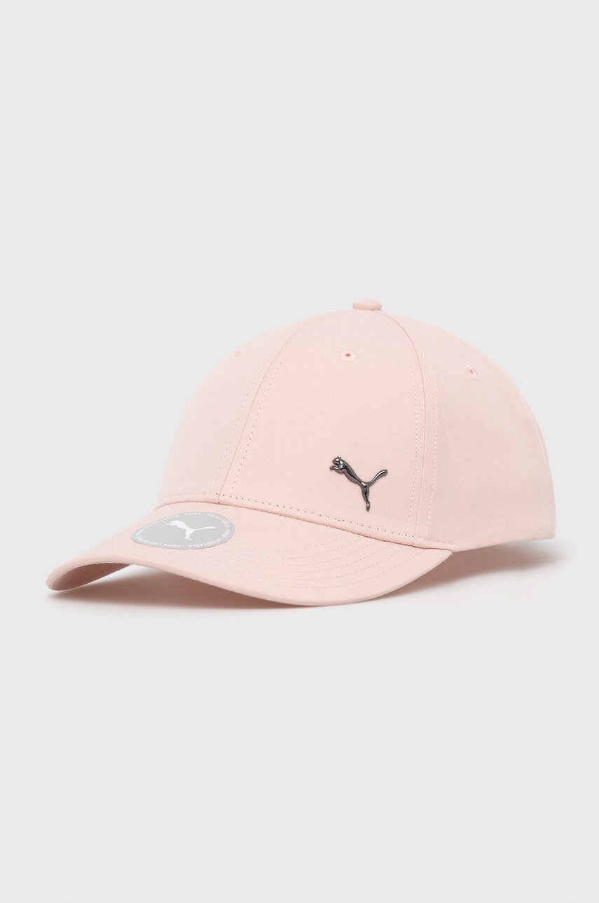 Puma sapca culoarea roz, neted