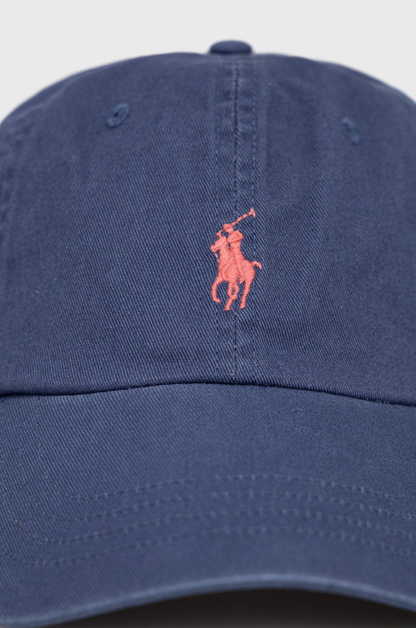 

Хлопковая кепка Polo Ralph Lauren цвет синий узор