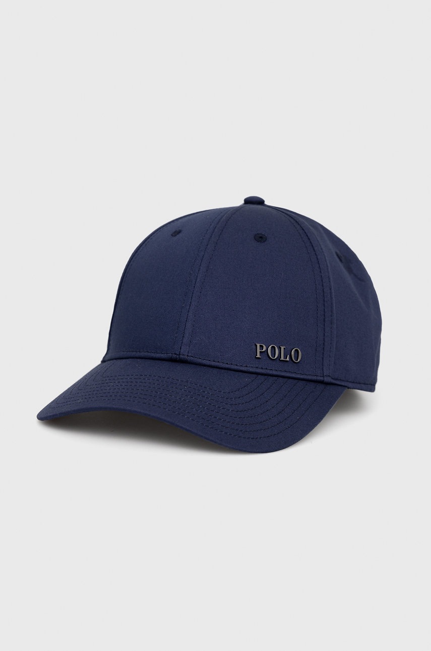 

Шапка Polo Ralph Lauren в тъмносиньо с изчистен дизайн, Тъмносин