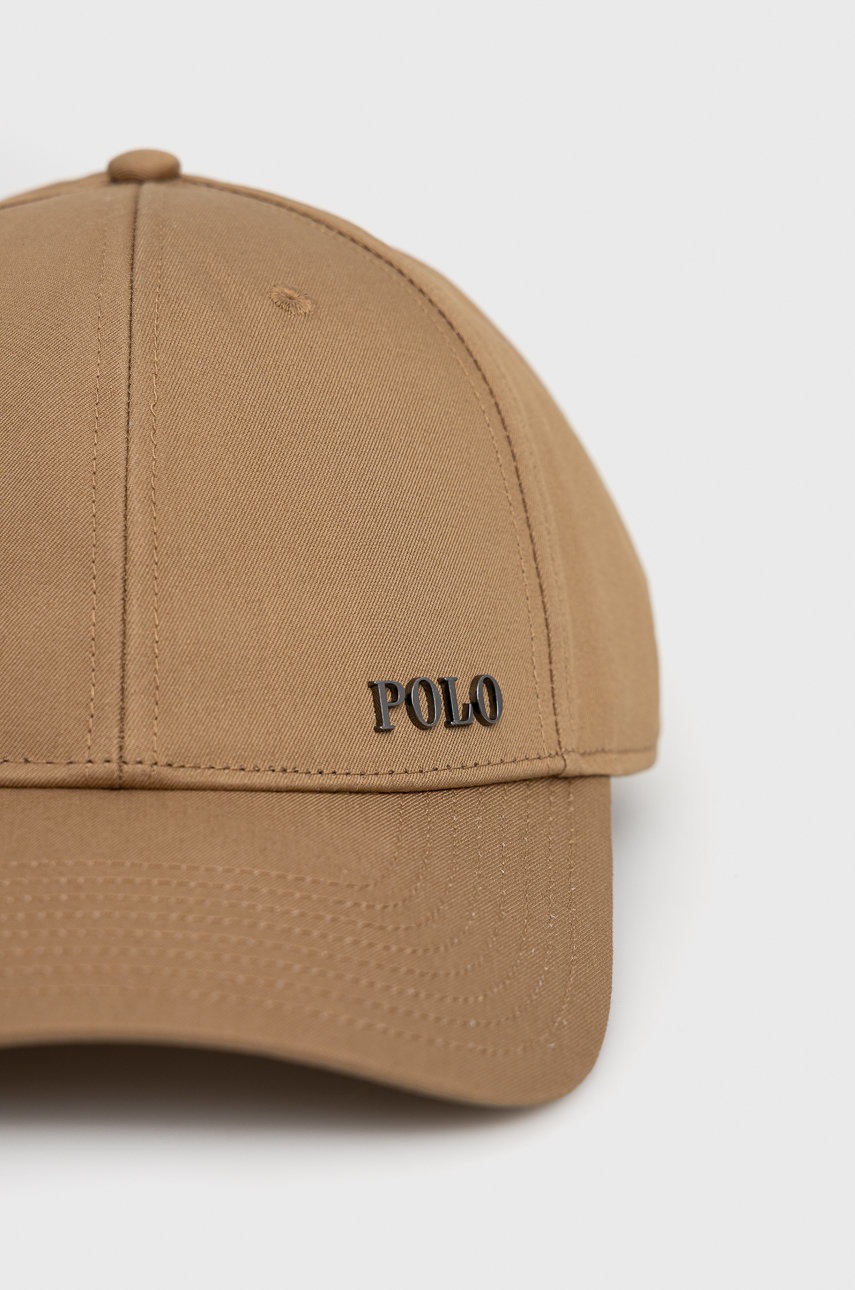 

Кепка Polo Ralph Lauren цвет коричневый однотонная