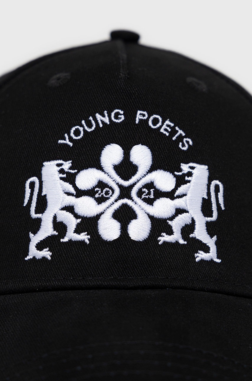 

Бавовняна Кепка Young Poets Society колір чорний з аплікацією