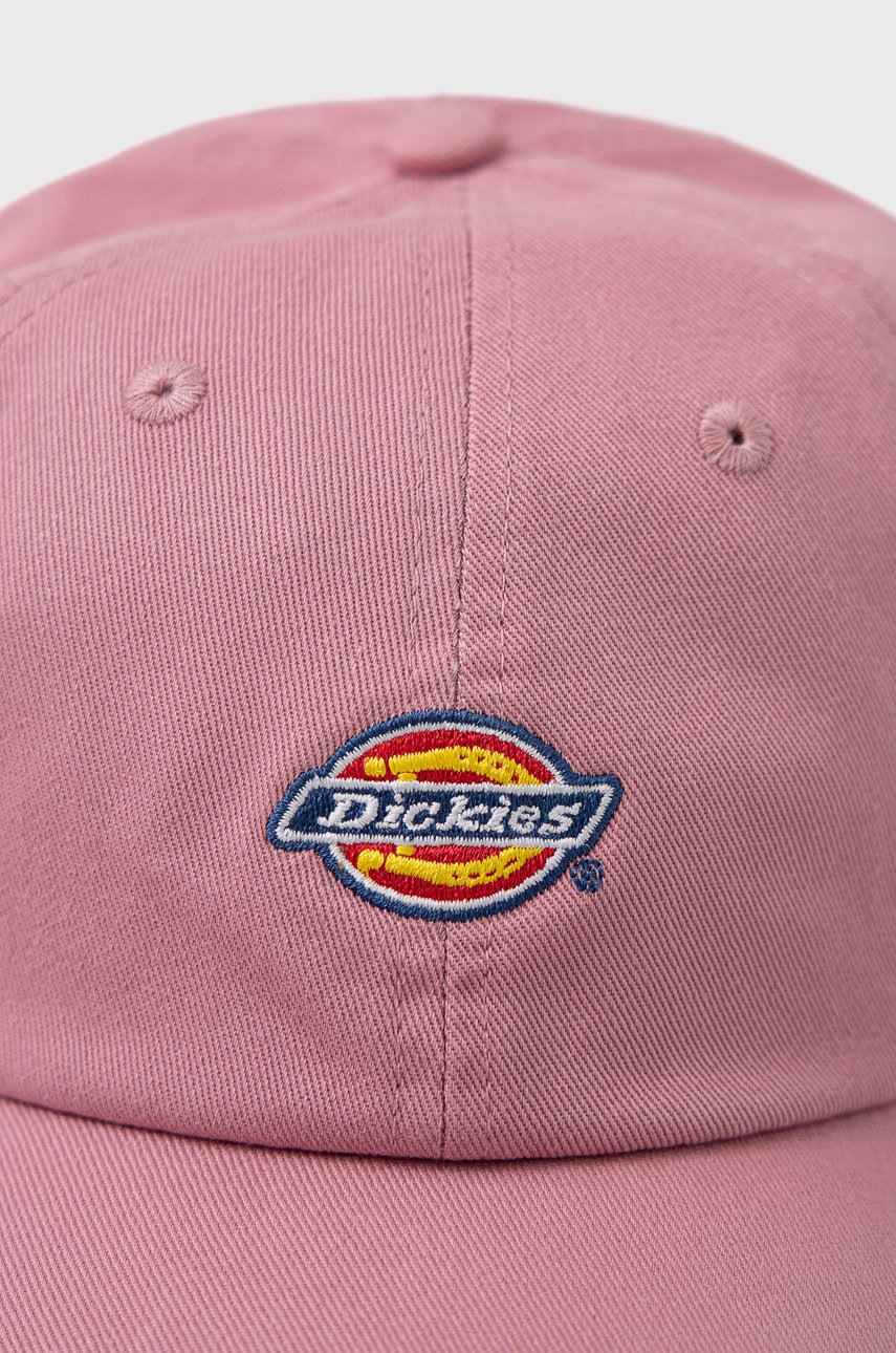 

Хлопковая кепка Dickies цвет розовый с аппликацией