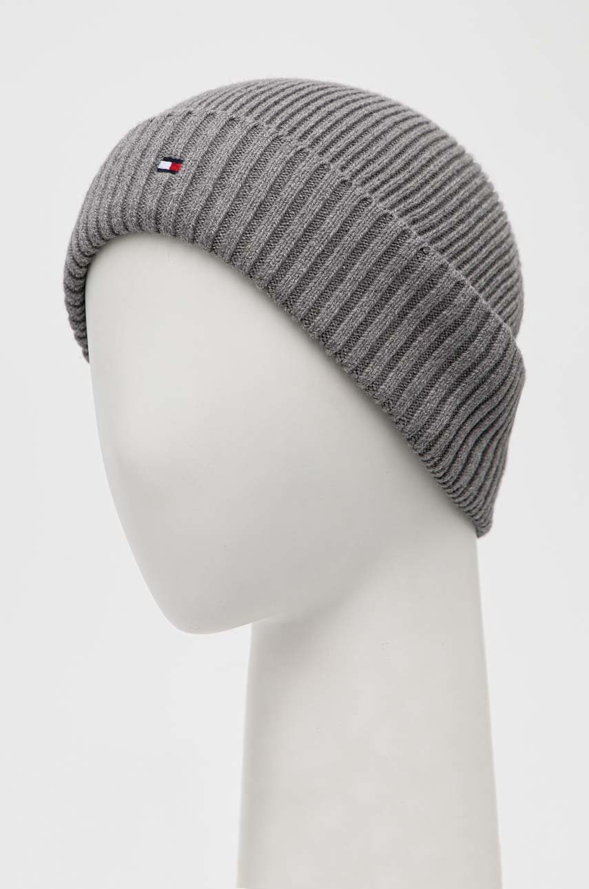 

Шапка і рукавички Tommy Hilfiger колір сірий