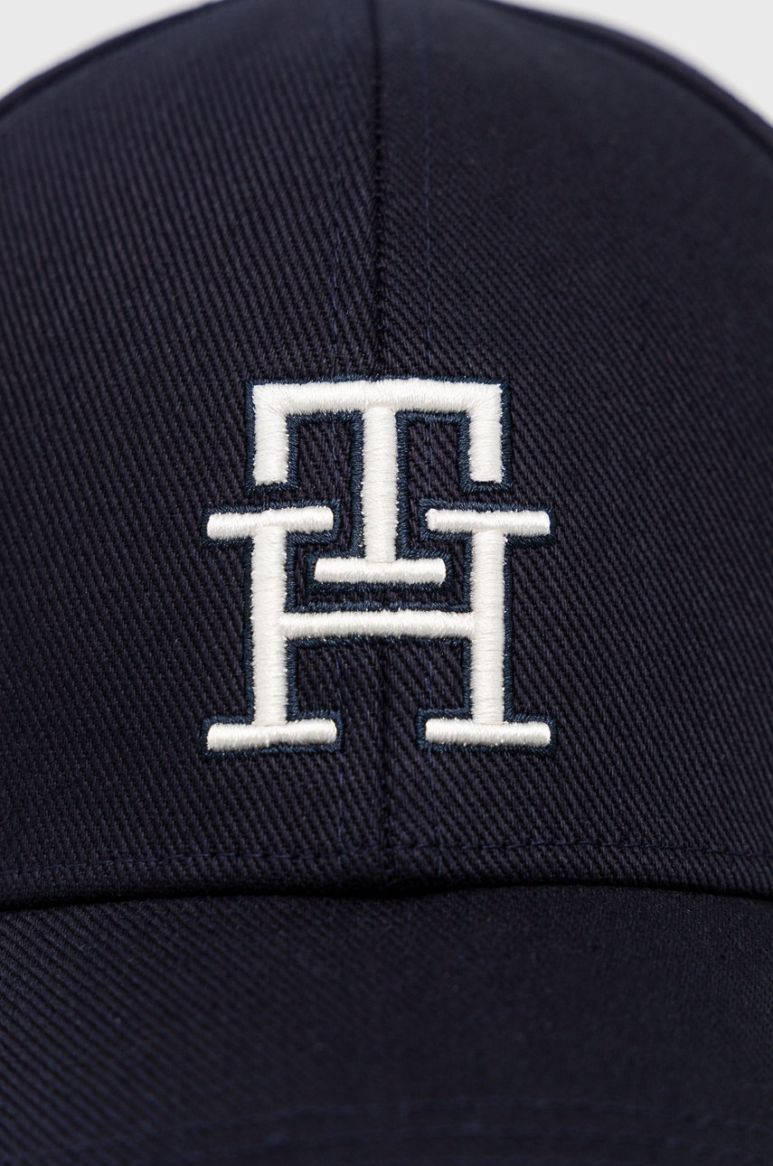 

Бавовняна кепка Tommy Hilfiger колір синій з аплікацією
