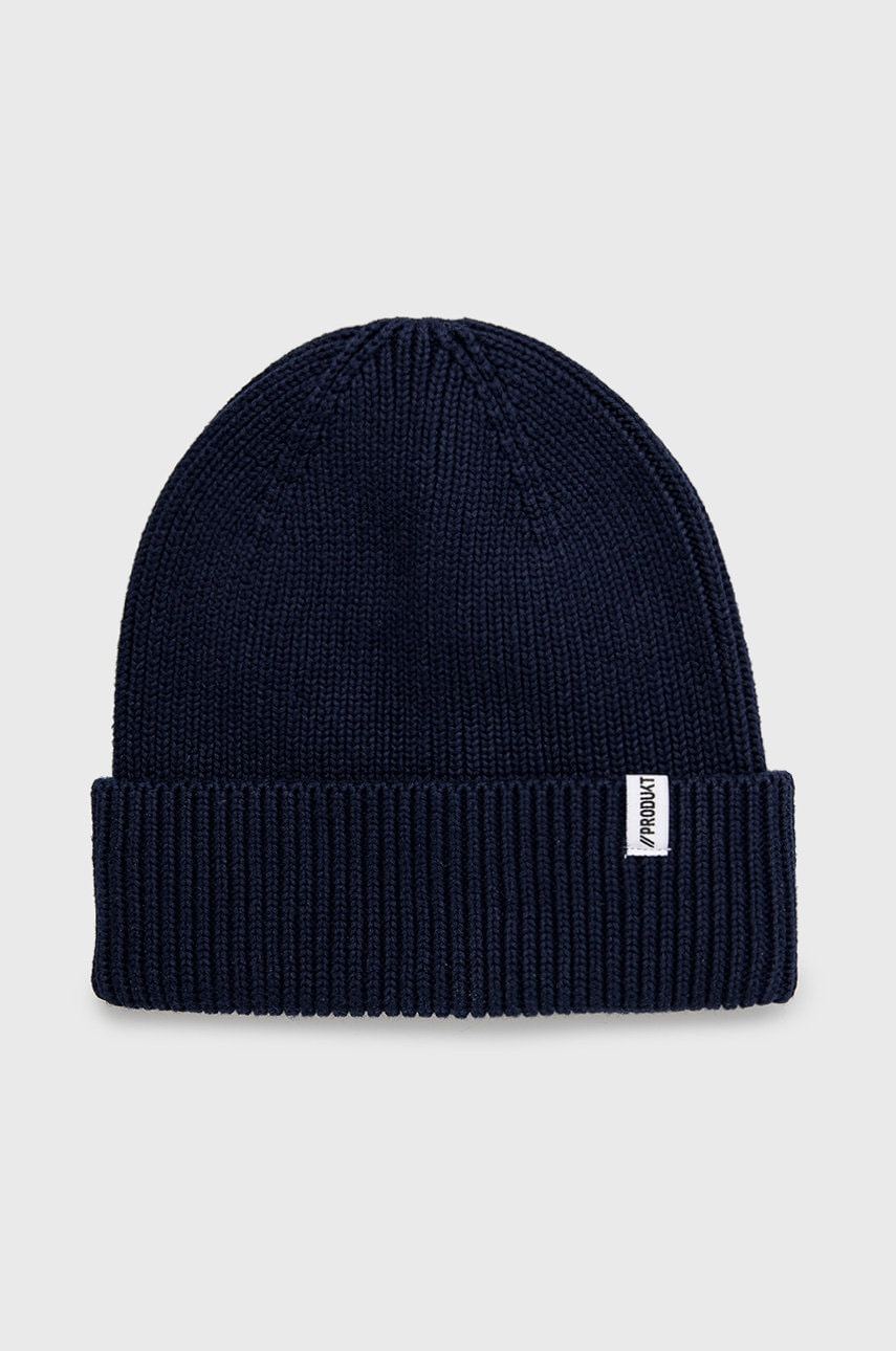 Produkt by jack & jones caciula din bumbac culoarea albastru marin, bumbac, din tricot gros