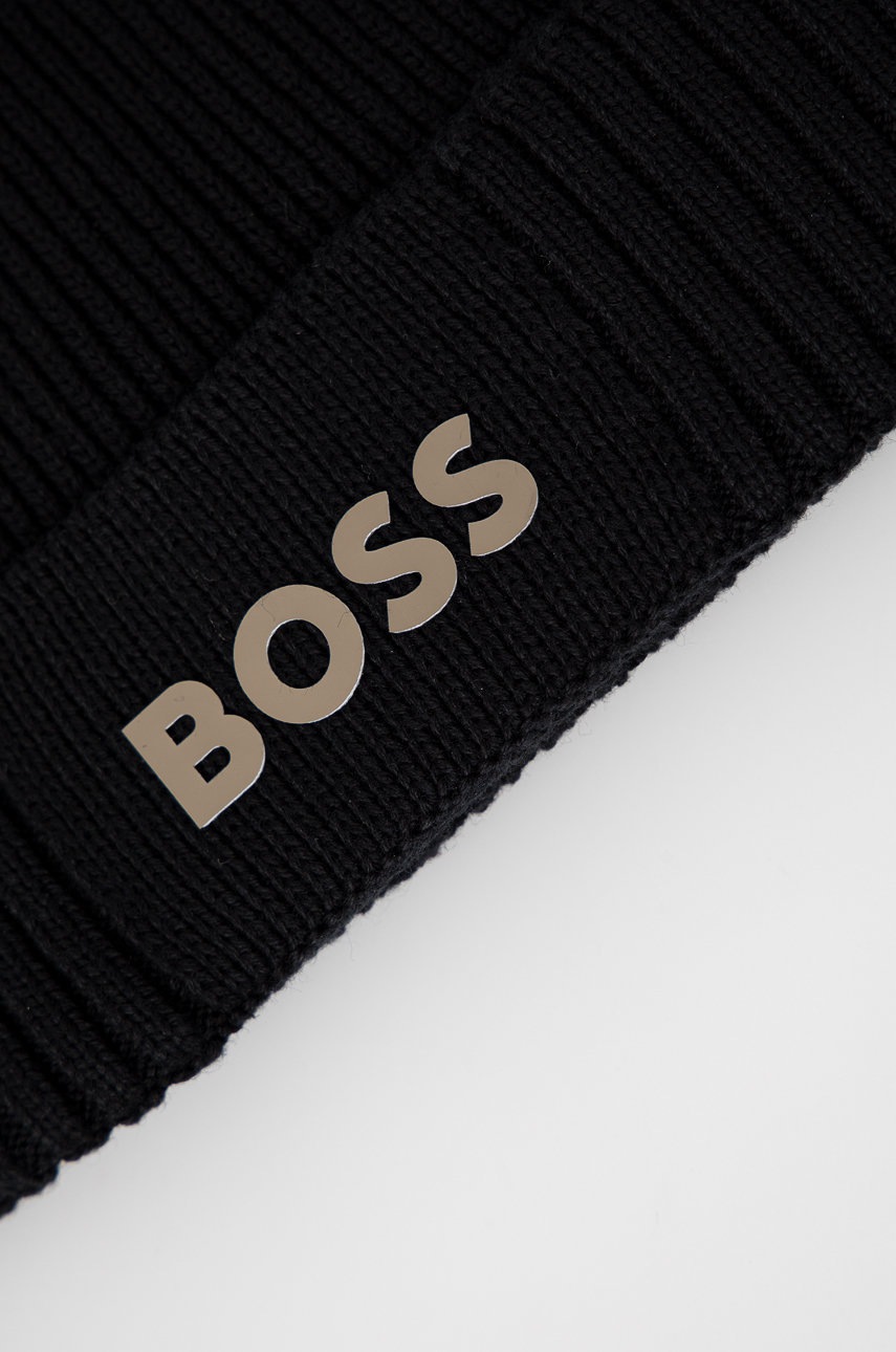 

Шапка з домішкою вовни BOSS Boss Athleisure колір чорний