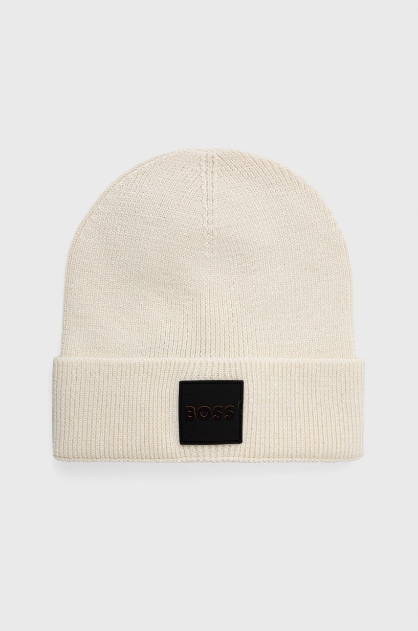 Boss caciula de lana boss casual culoarea bej, de lana