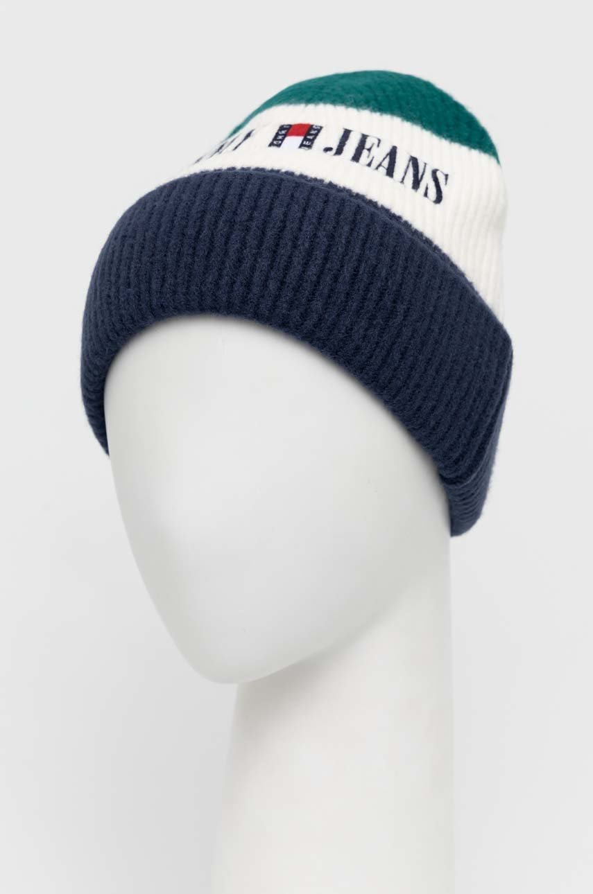 

Шапка с примесью шерсти Tommy Jeans цвет синий