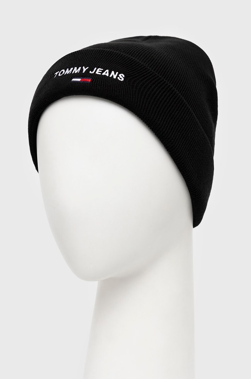 

Шапка Tommy Jeans цвет чёрный из толстого трикотажа