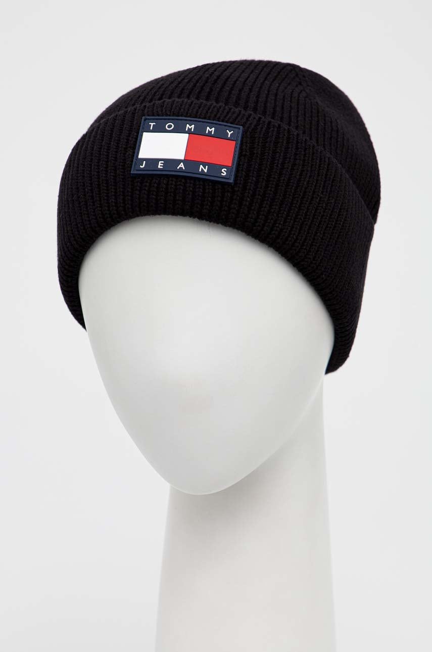 

Бавовняна шапка Tommy Jeans колір чорний з бавовни
