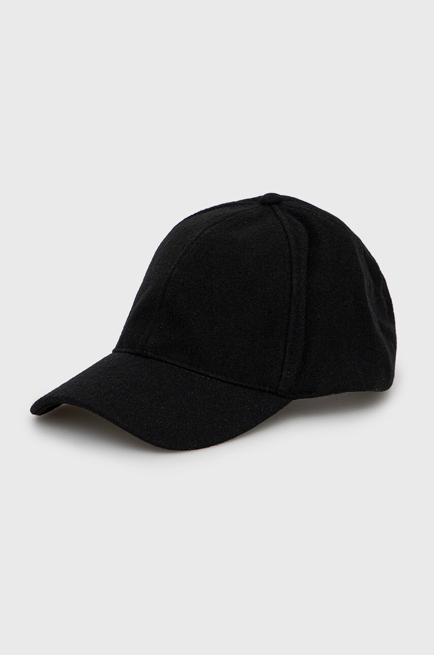 Trussardi caciula din amestec de lana culoarea negru, neted