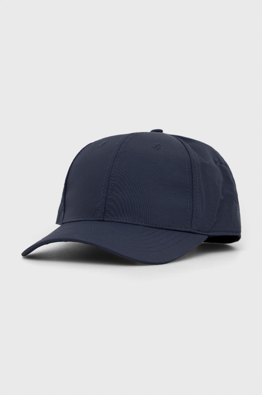 Trussardi sapca culoarea albastru marin, neted