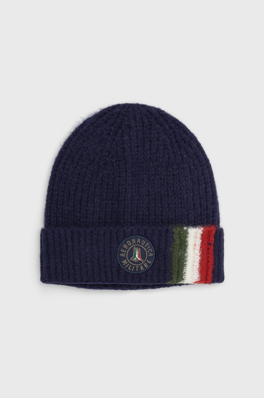Aeronautica militare caciula culoarea albastru marin, din tricot gros