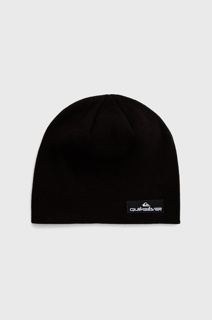 

Шапка Quiksilver колір чорний з тонкого трикотажу