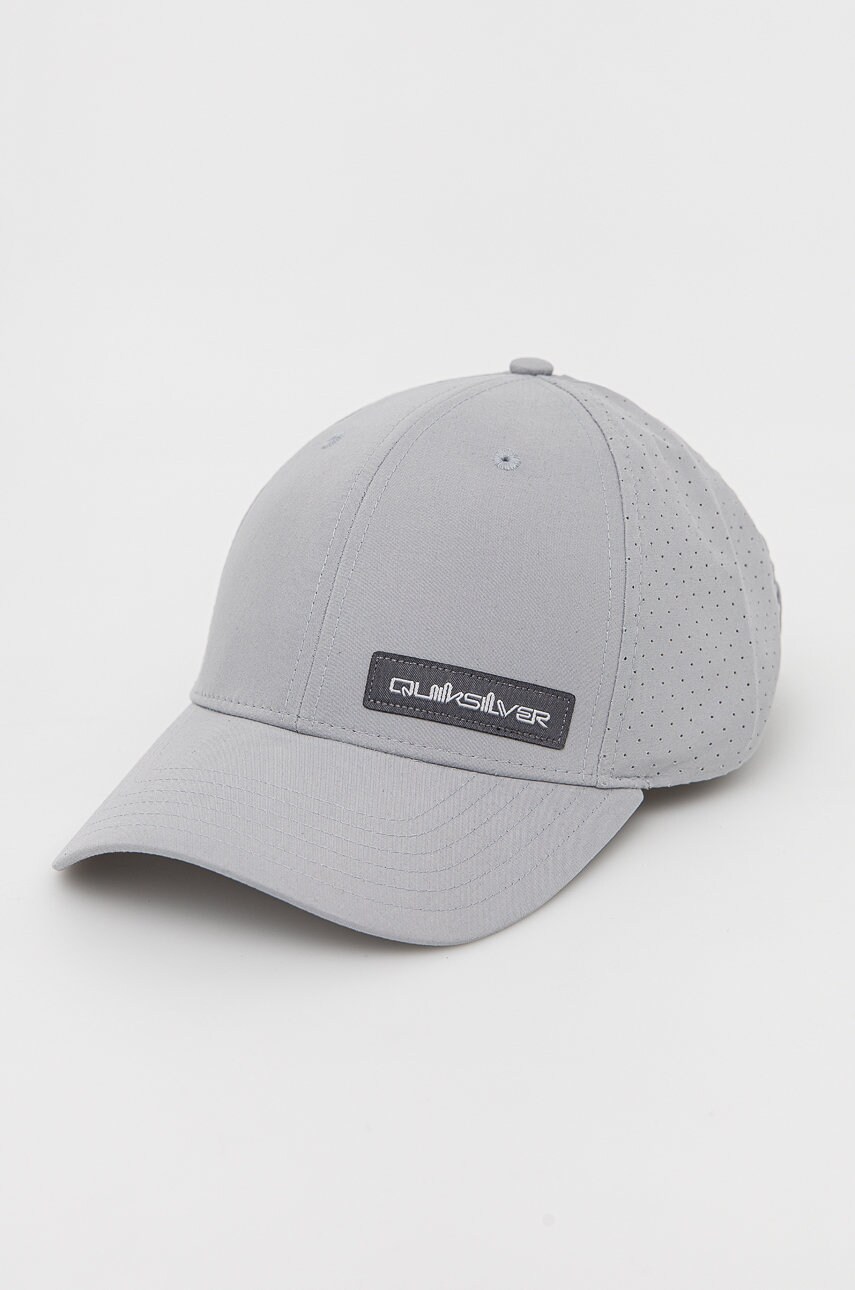 Quiksilver sapca culoarea gri, neted