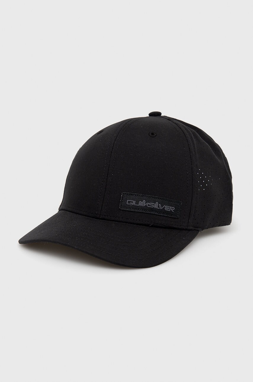 Quiksilver sapca culoarea negru, neted