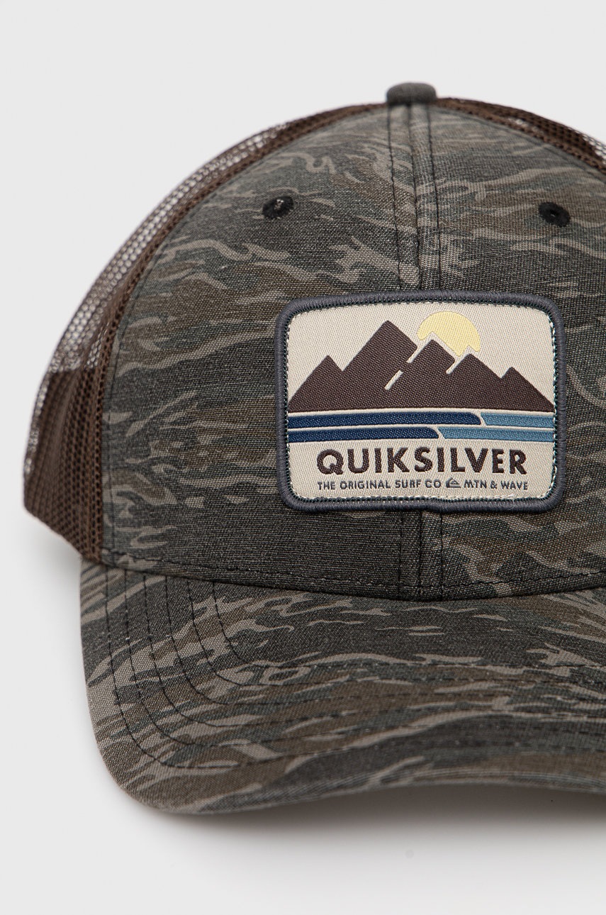 

Кепка Quiksilver колір коричневий з аплікацією