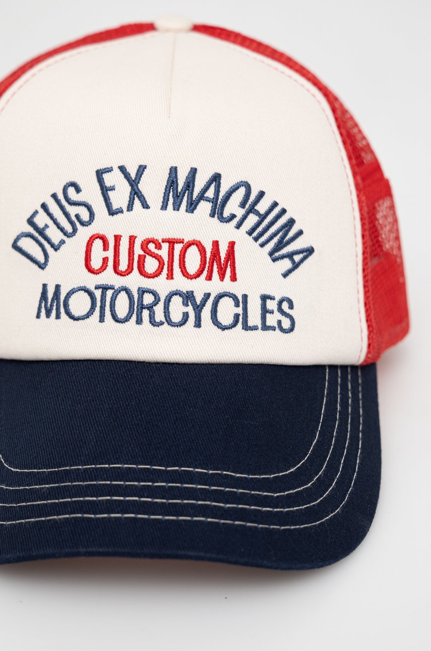 

Кепка Deus Ex Machina колір синій з аплікацією