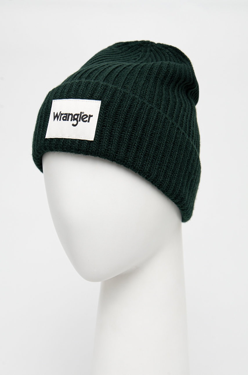 

Шапка Wrangler цвет зелёный из тонкого трикотажа