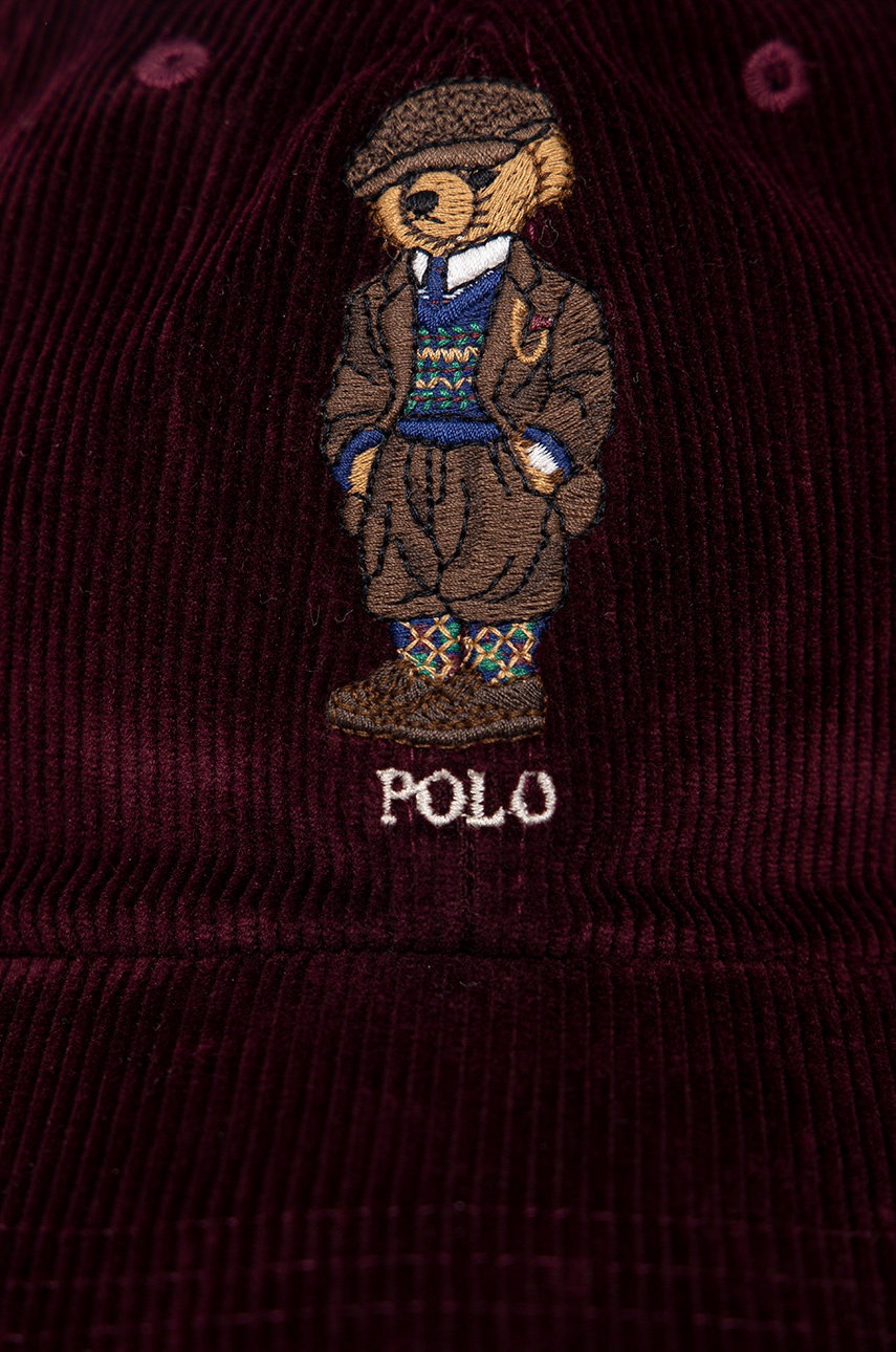 

Кепка Polo Ralph Lauren цвет фиолетовый с аппликацией
