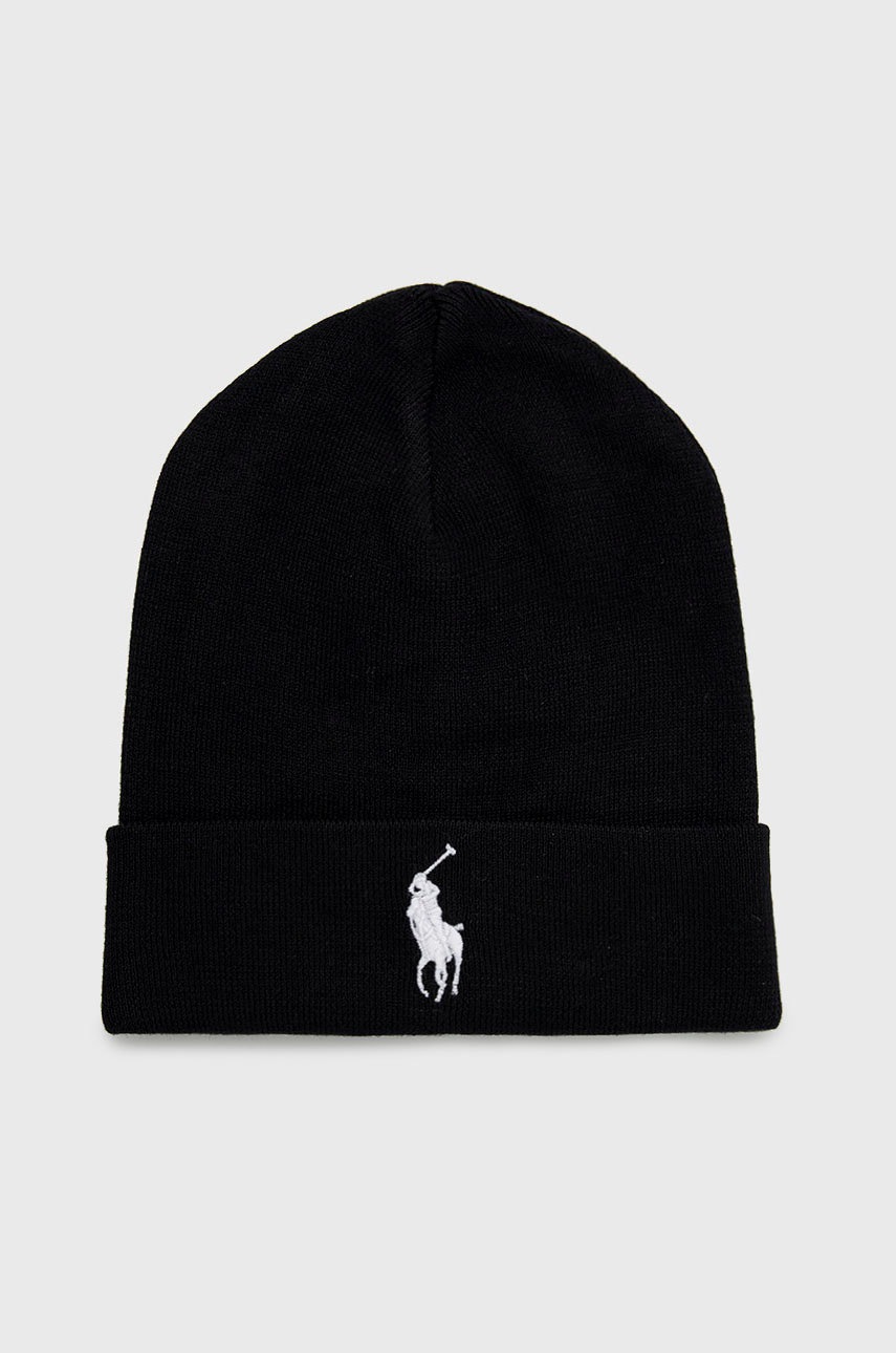 

Хлопковая шапка Polo Ralph Lauren цвет чёрный хлопковая