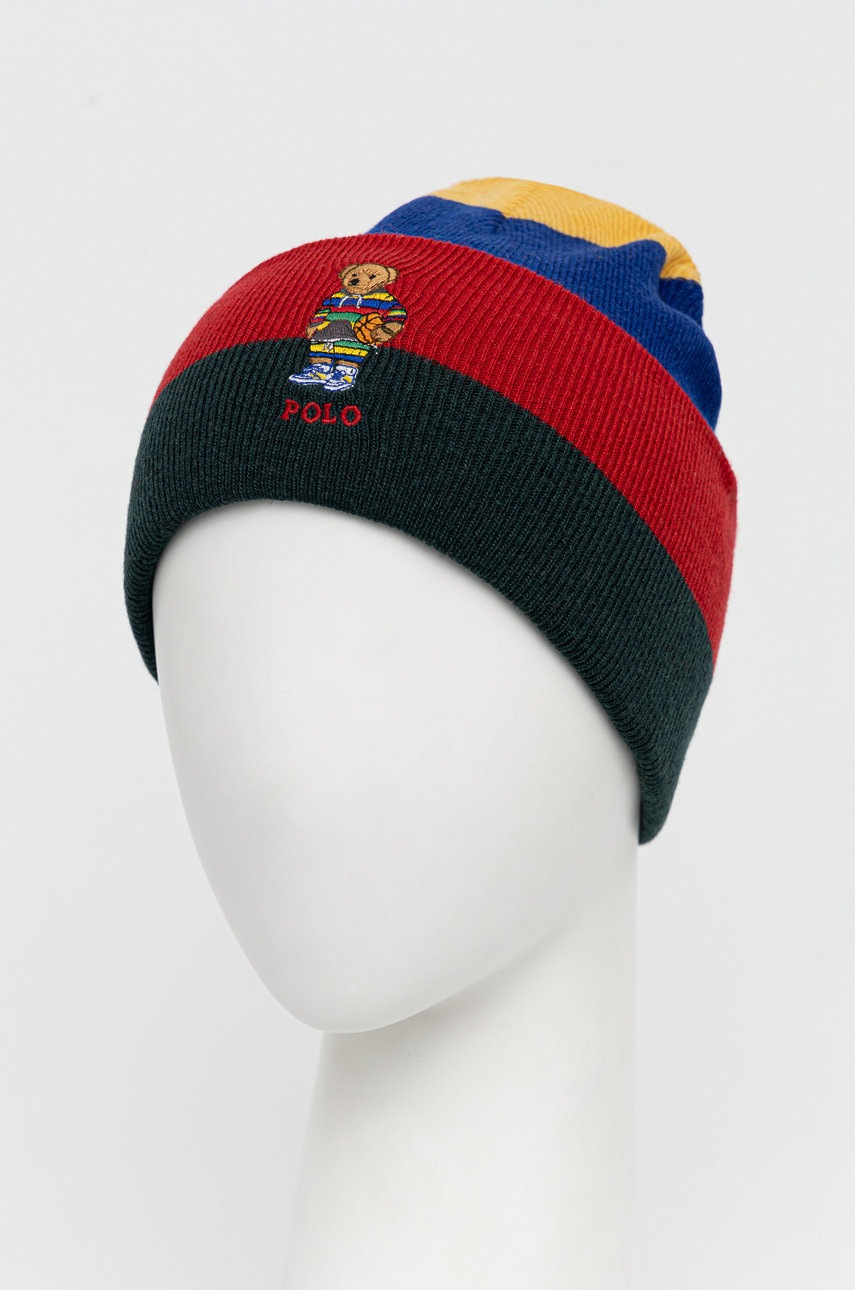 

Шапка с примесью шерсти Polo Ralph Lauren из толстого трикотажа