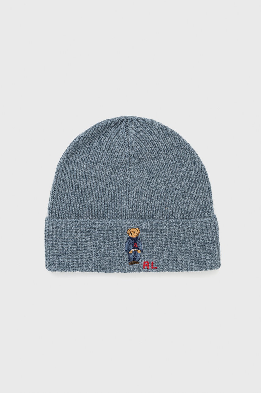 

Шапка с вълна Polo Ralph Lauren, Син