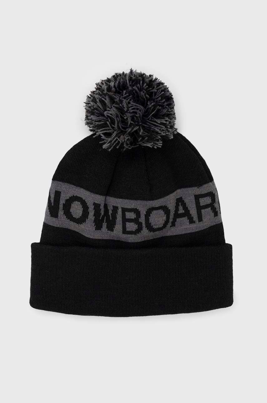 

Шапка DC в черно от плътен трикотаж, Черен