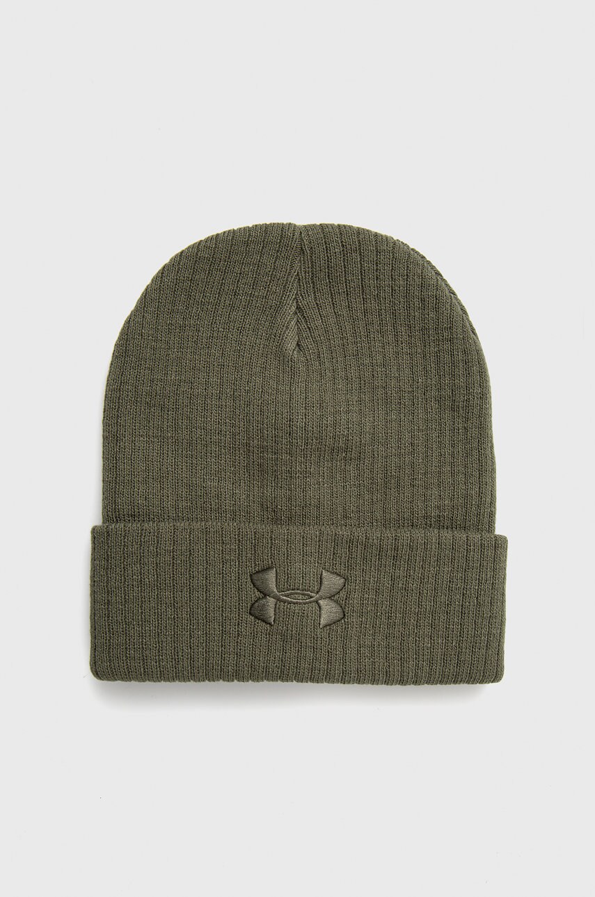 Under armour caciula culoarea verde, din tesatura neteda