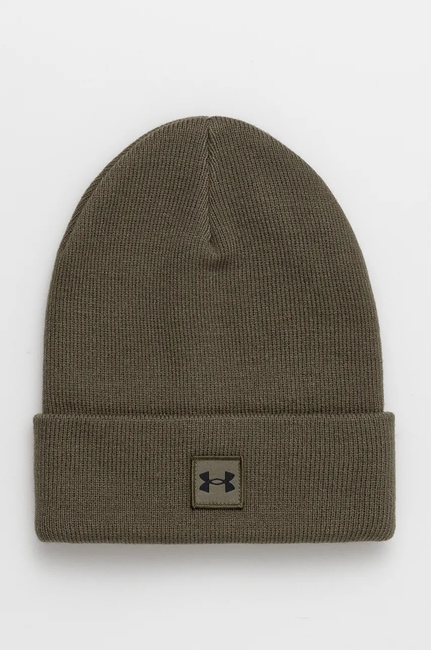 

Шапка Under Armour в зелено от плътен трикотаж, Зелен