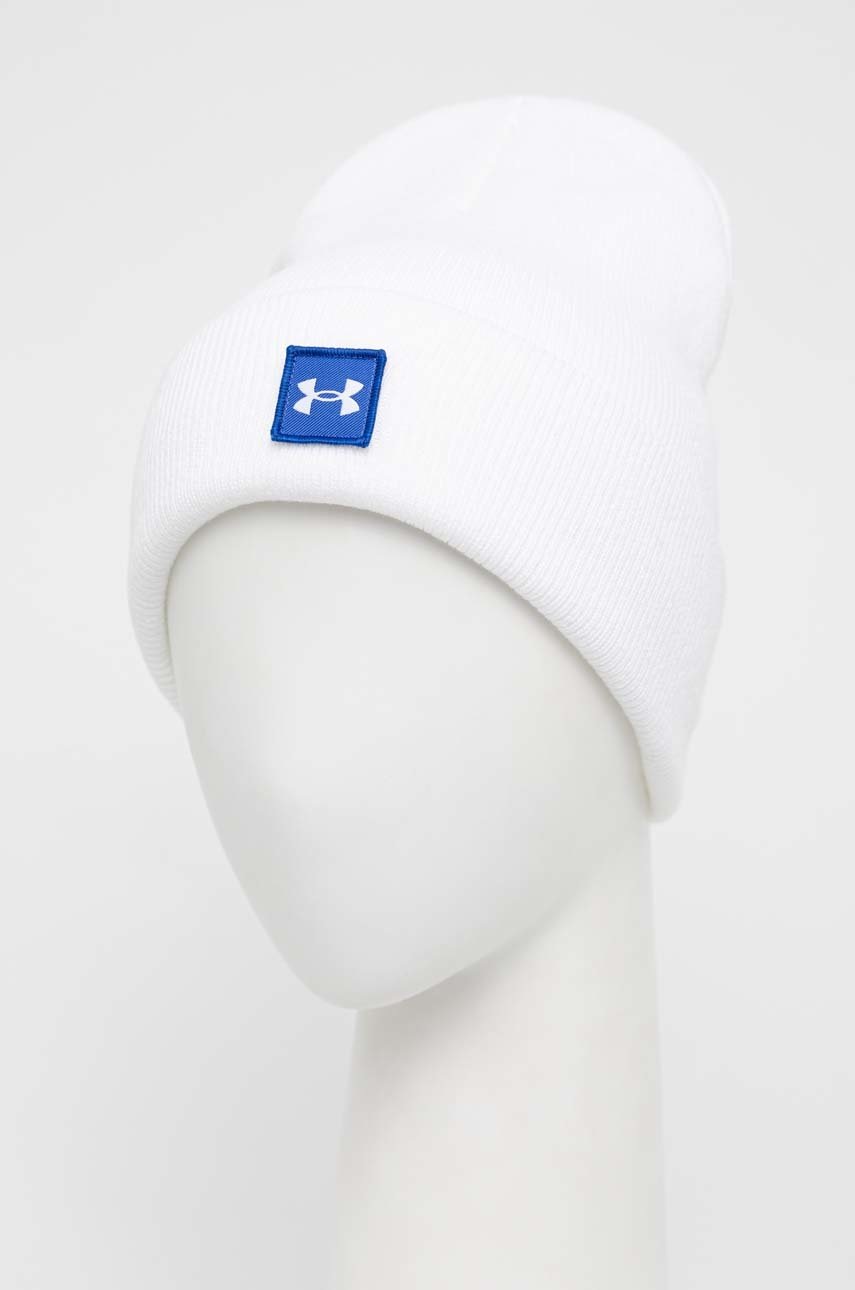 

Шапка Under Armour цвет белый из толстого трикотажа