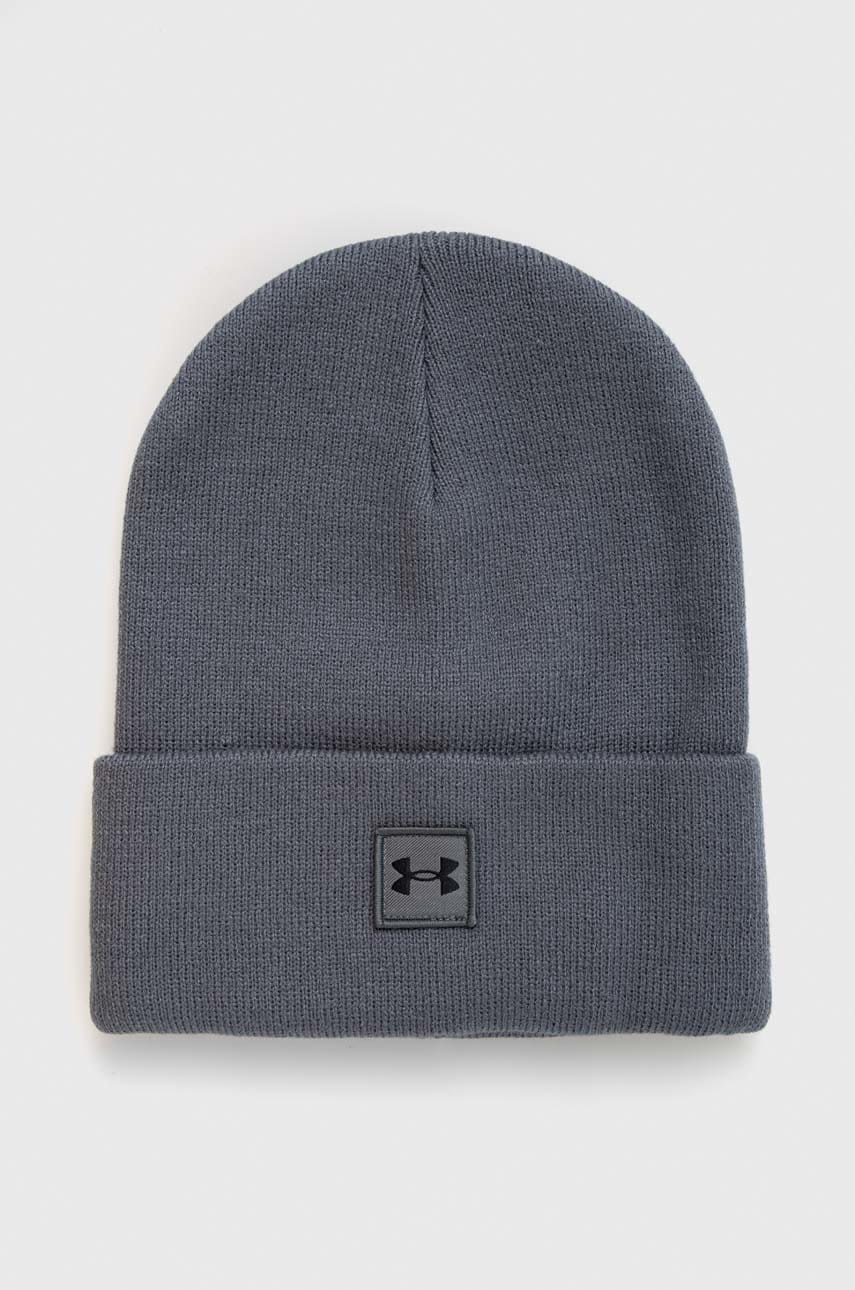 Under Armour caciula culoarea gri, din tricot gros