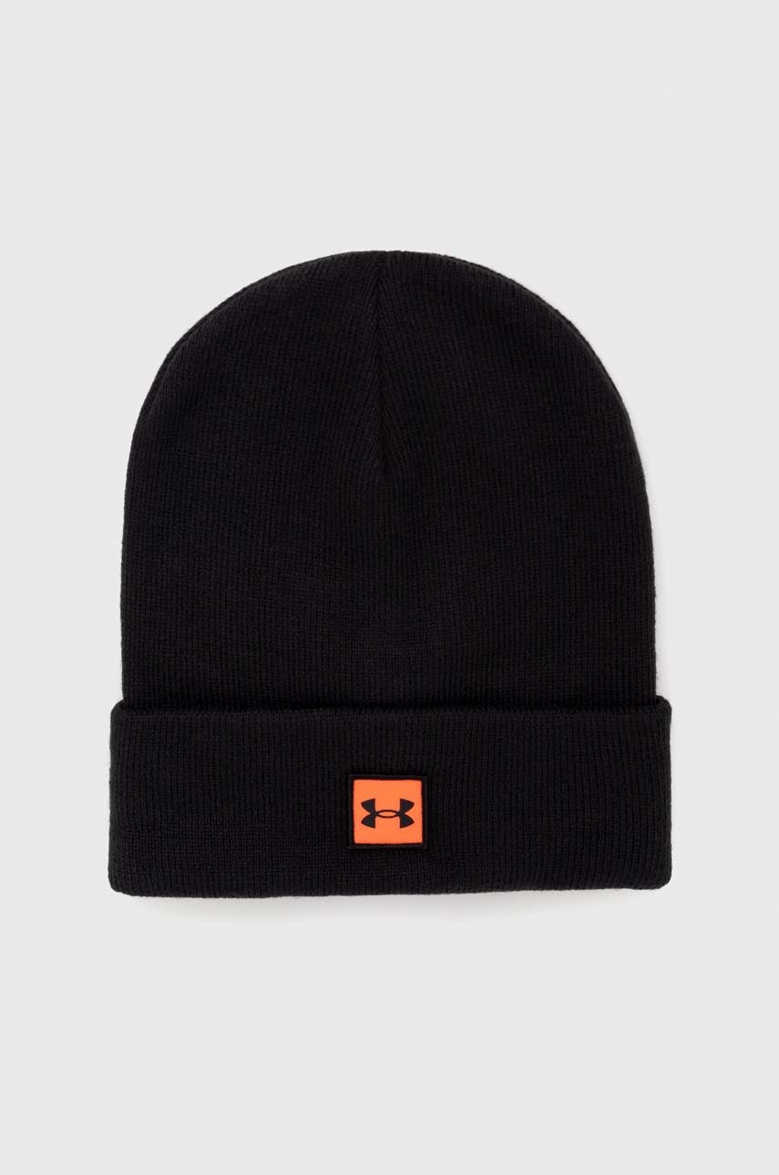 

Шапка Under Armour в черно от плътен трикотаж, Черен