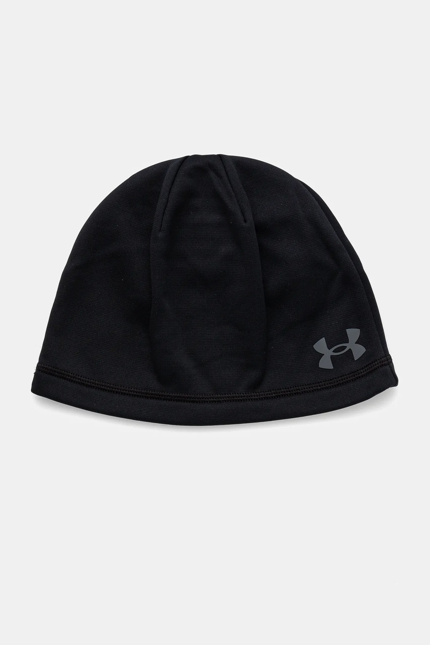 

Шапка Under Armour в черно с фина плетка, Черен