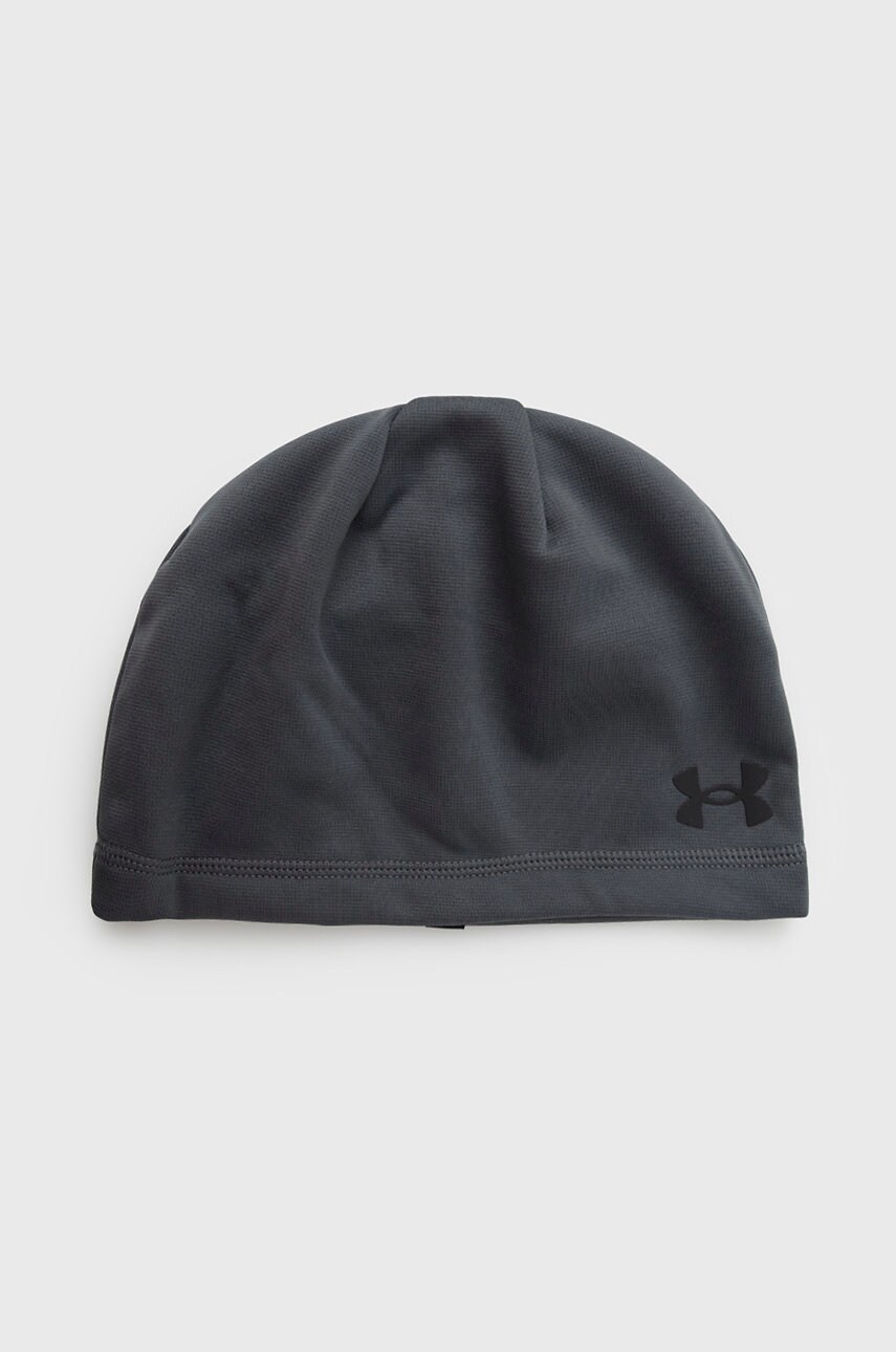 Under armour caciula culoarea gri, din tesatura neteda