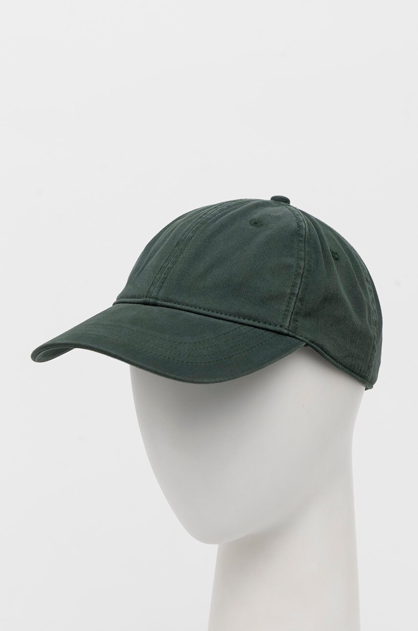 Abercrombie & fitch șapcă de baseball din bumbac culoarea verde, neted