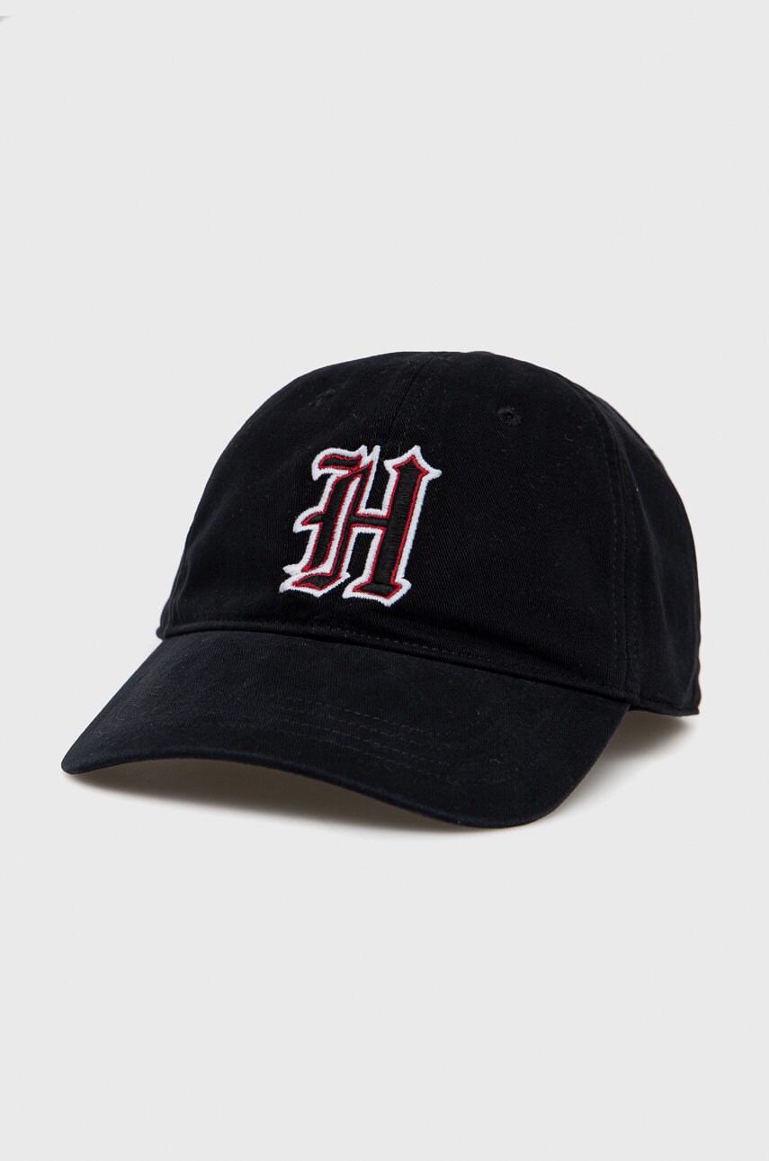 Hollister co. șapcă de baseball din bumbac culoarea negru, cu imprimeu
