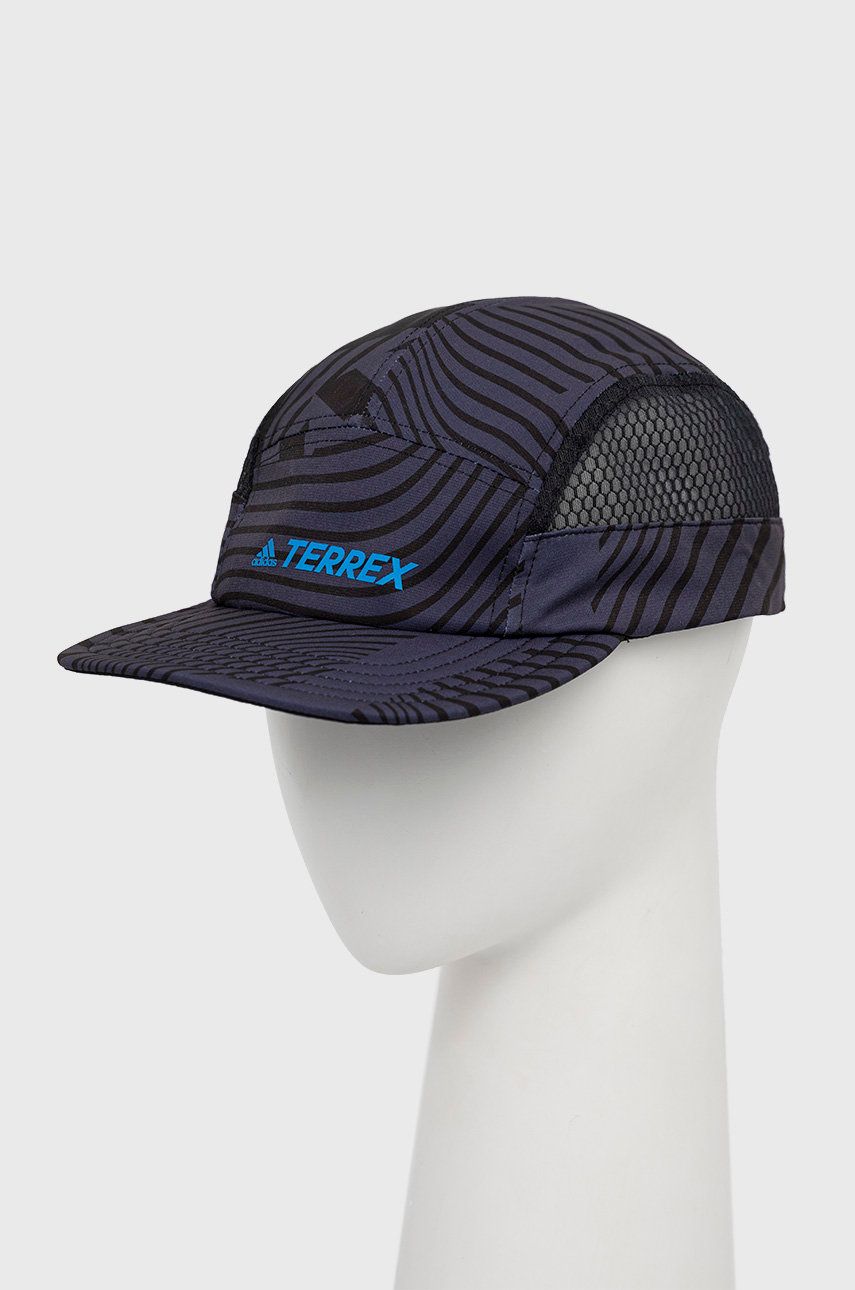 Adidas Performance czapka z daszkiem kolor granatowy wzorzysta