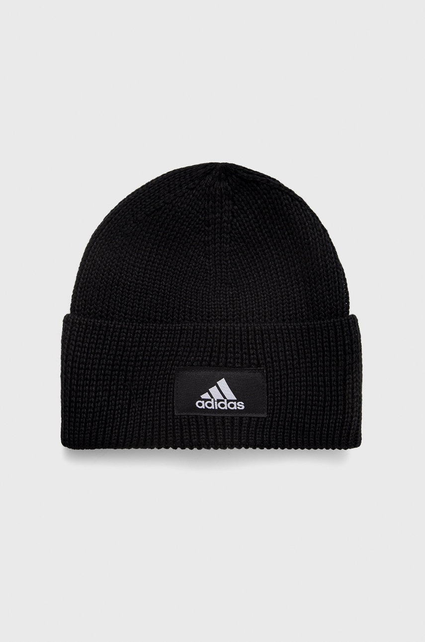 Adidas caciula hg7801 culoarea negru, din tesatura neteda