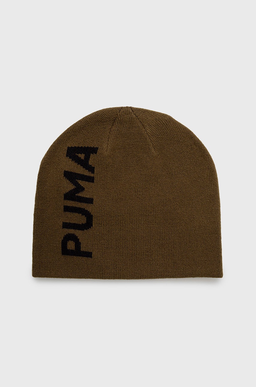 

Шапка Puma цвет зелёный из тонкого трикотажа