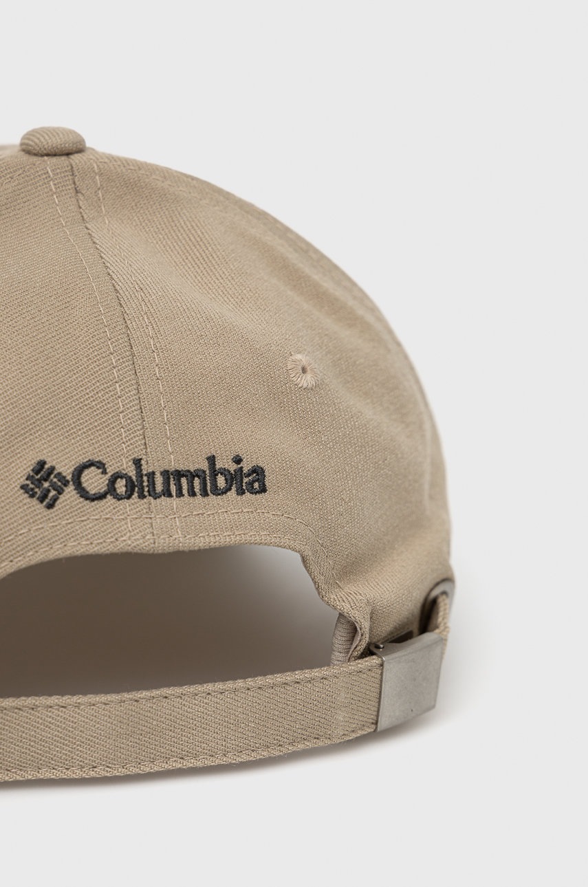 

Кепка из смесовой шерсти Columbia цвет бежевый с аппликацией
