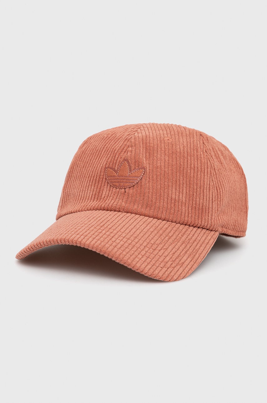 Adidas originals sapca culoarea portocaliu, neted