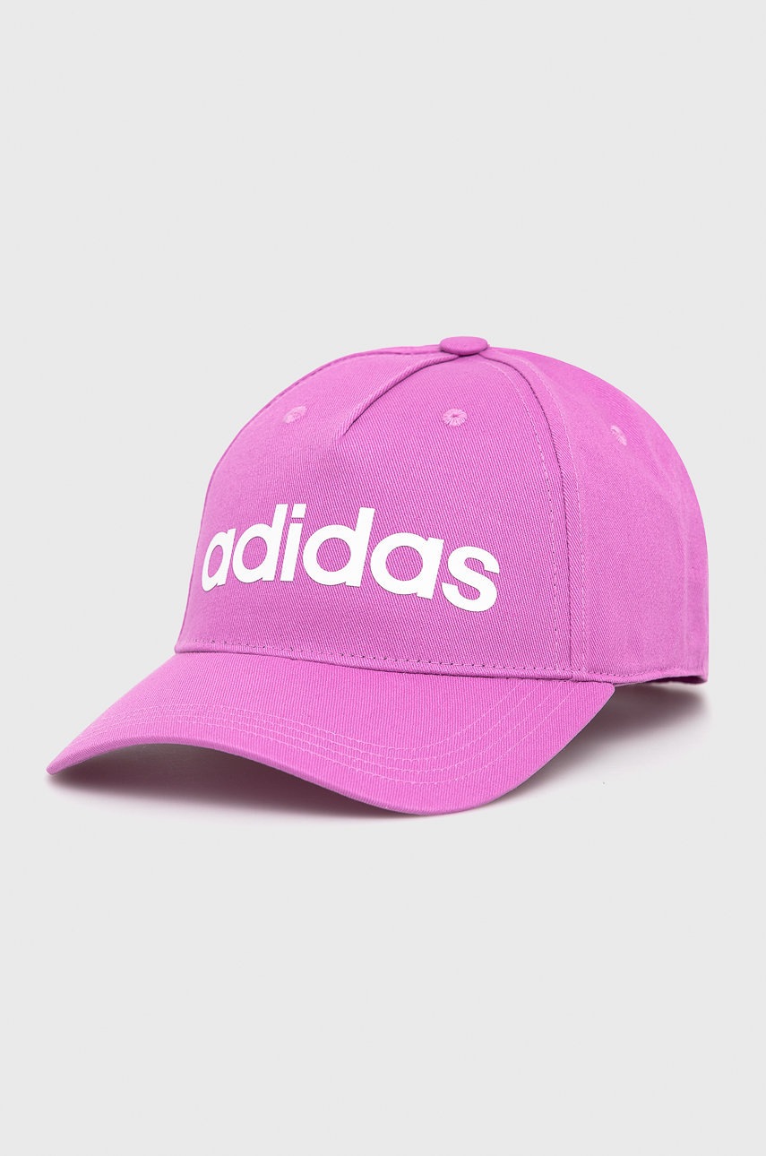 

Шапка adidas в лилаво с принт, Виолетов