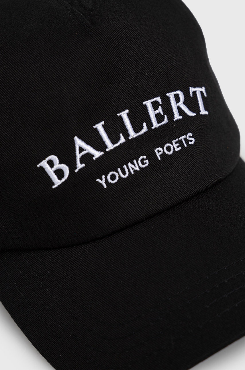 

Бавовняна бейсболка Young Poets Society колір чорний з аплікацією