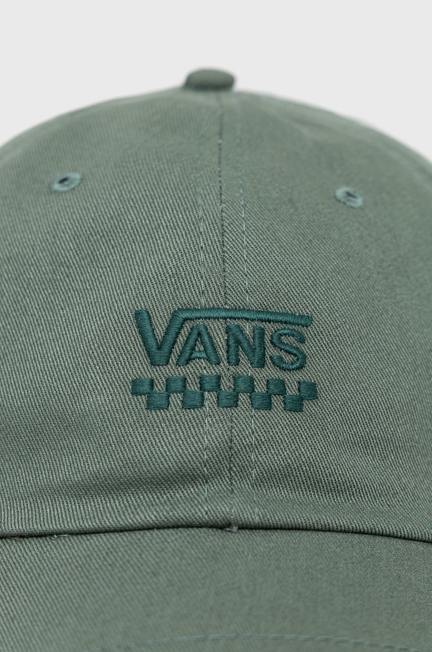 

Кепка Vans колір зелений однотонна