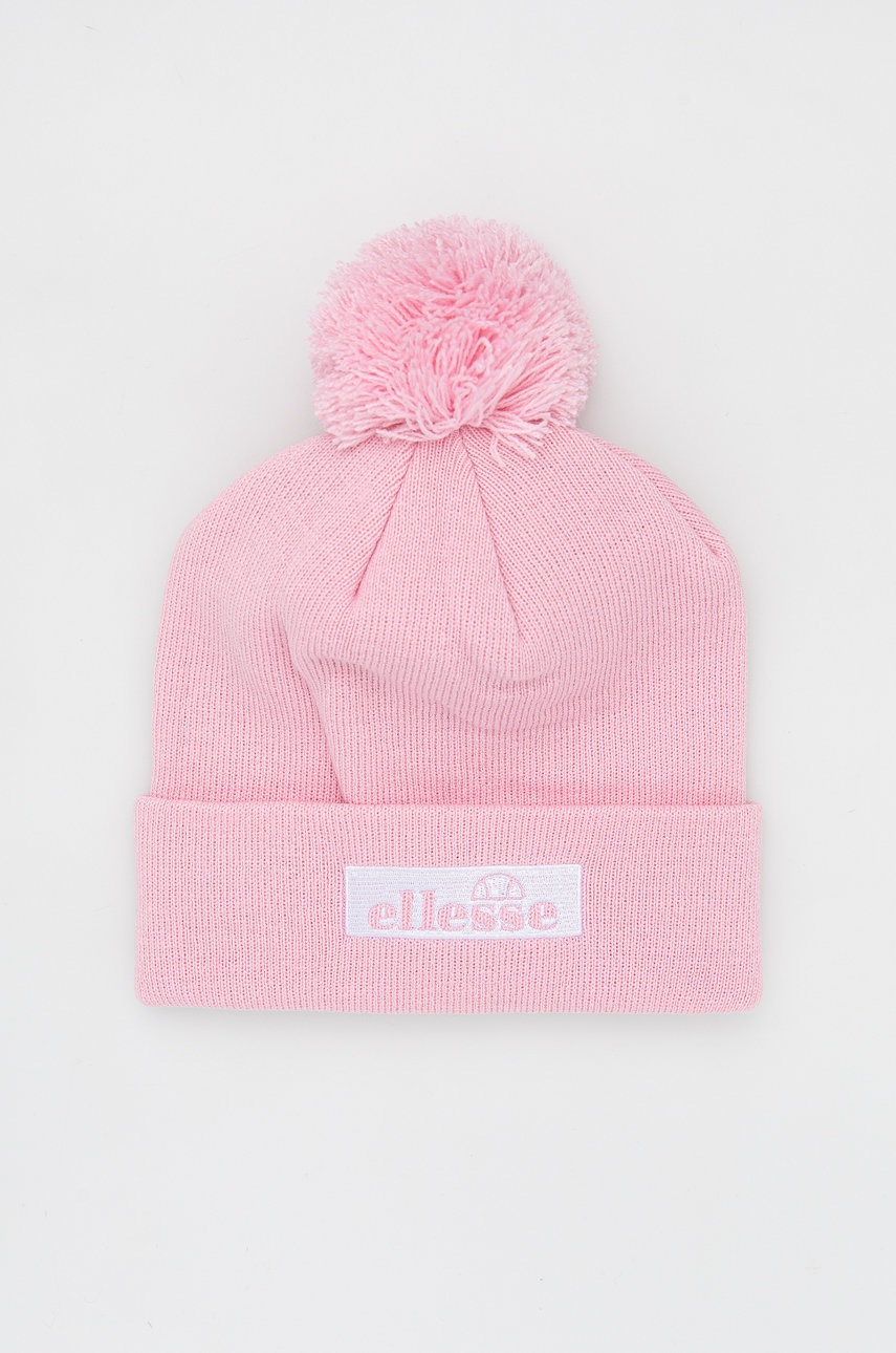 Ellesse caciula culoarea roz, din tricot gros