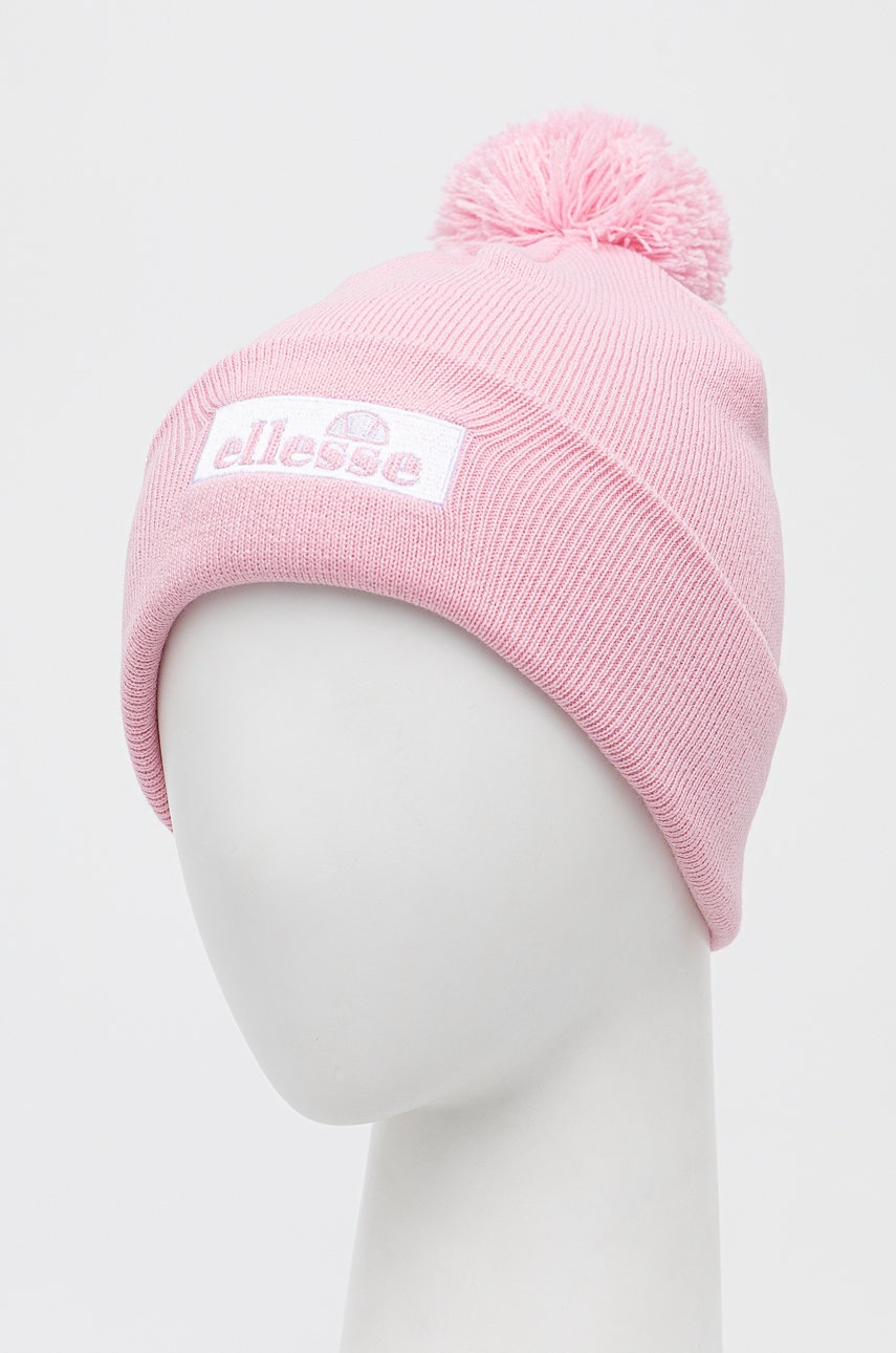 

Шапка Ellesse цвет розовый из толстого трикотажа