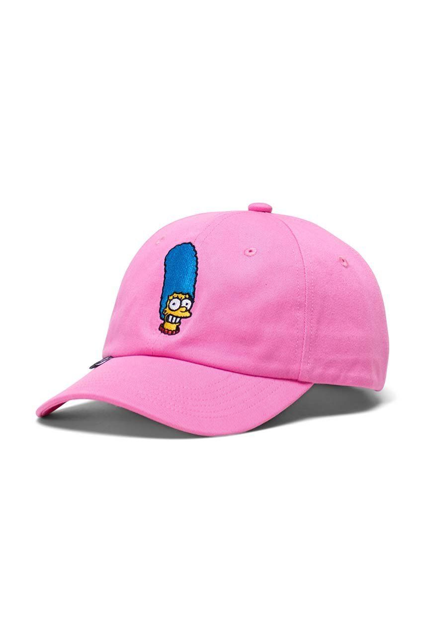 Herschel czapka bawełniana X The Simpsons kolor różowy z aplikacją