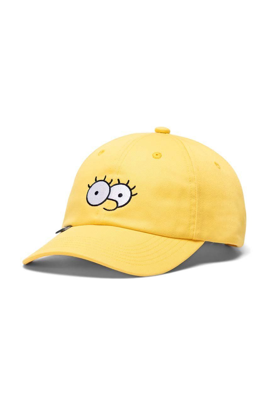 Herschel czapka bawełniana X The Simpsons kolor żółty z aplikacją