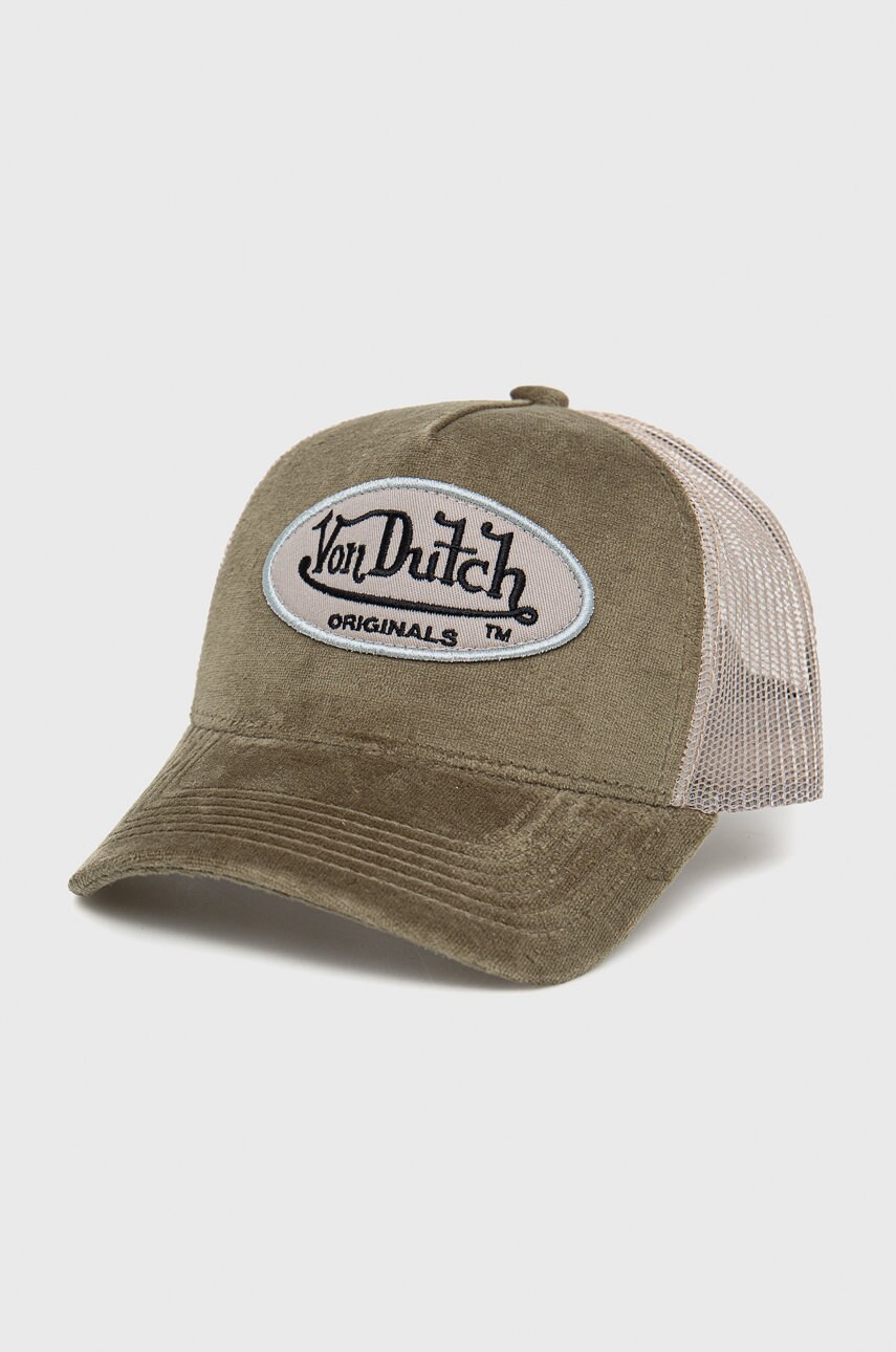 Von Dutch sapca culoarea verde, cu imprimeu